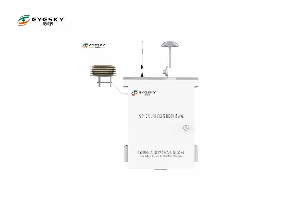 AC/DC-adapter of batterij of zonne-energie Air monitoring Sataion meetparameters CO
