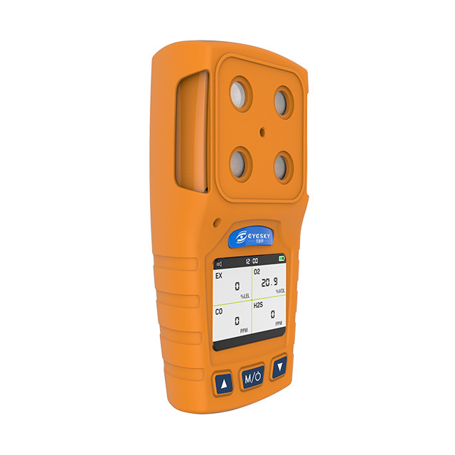 4 in 1 H2s Draagbare Gasdetector met Usb-Laders Visueel Alarm